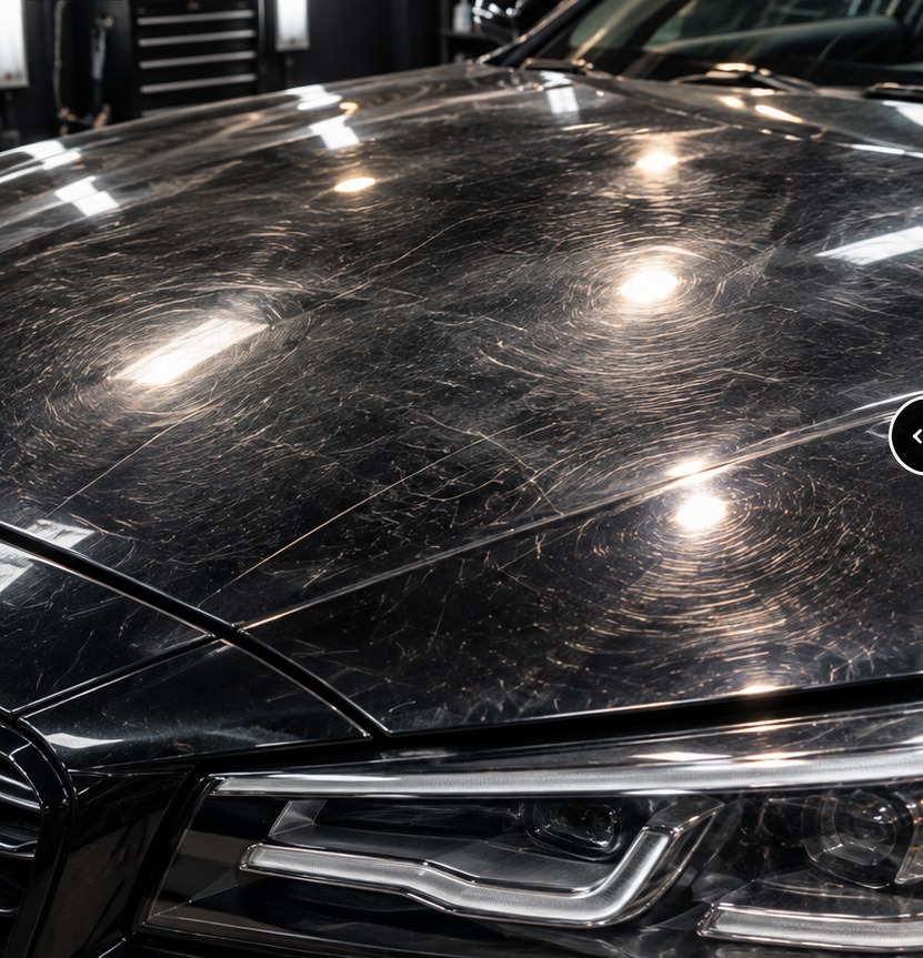 Swirled paint finish